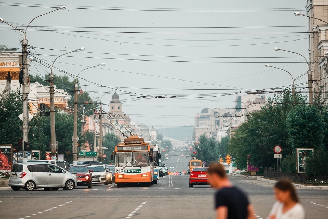 Улица Ленина и её окрестности в Чите